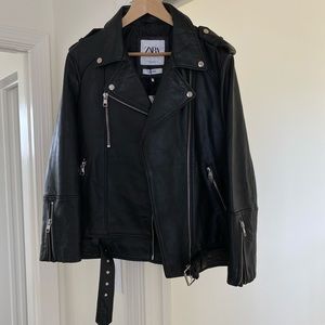 Zara leather jacket NWT size L-XL